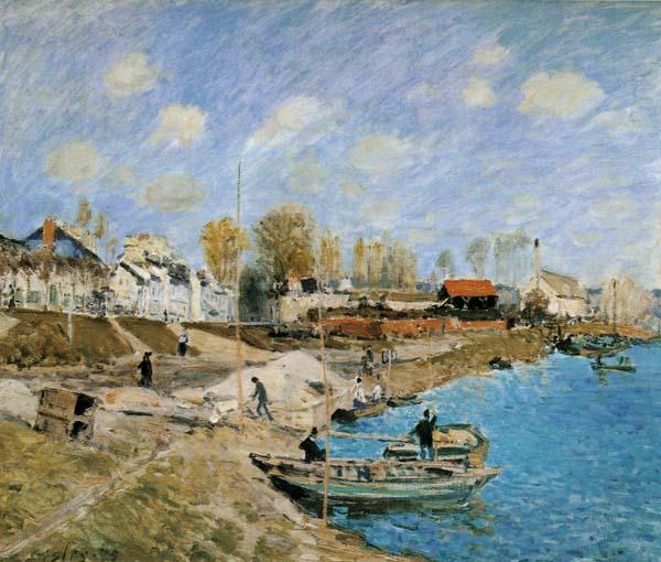 Alfred Sisley Sand on the Quayside,Port Marly Germany oil painting art